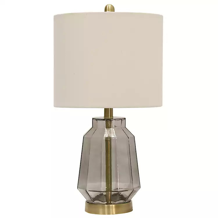 Smoke Glass Table Lamp