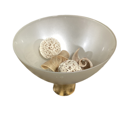 White and Gold Decor Bowl