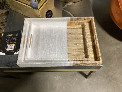 Neutral Woven Trays (SET OF 2)
