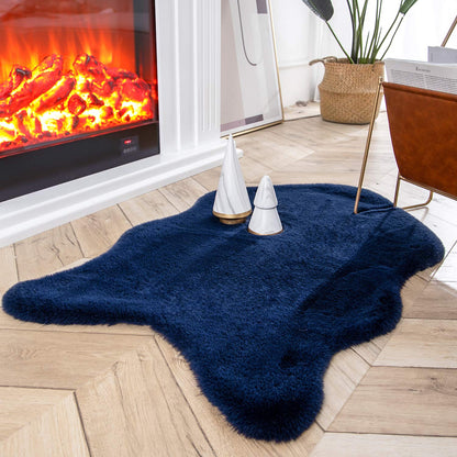 Large sheepskin throw rug