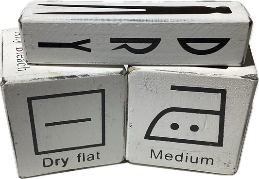 Wooden Laundry Dice (Set of 3)
