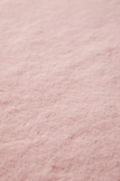 Pink Faux Fur Accent Rug (2x3)