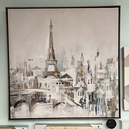 28”x28” Paris Cityscape