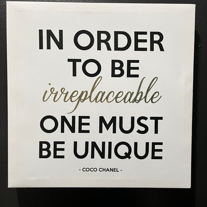 Irreplaceable Coc Chanel quote