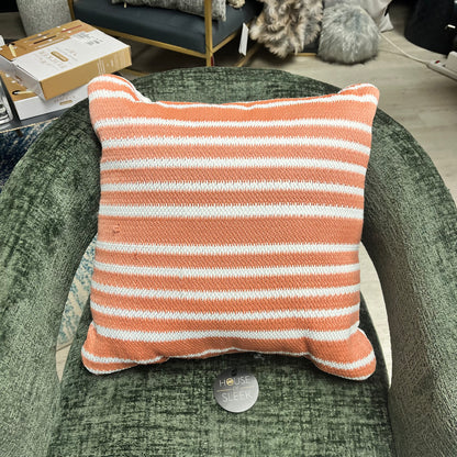 Coral & White Decorative Pillow -Open Box