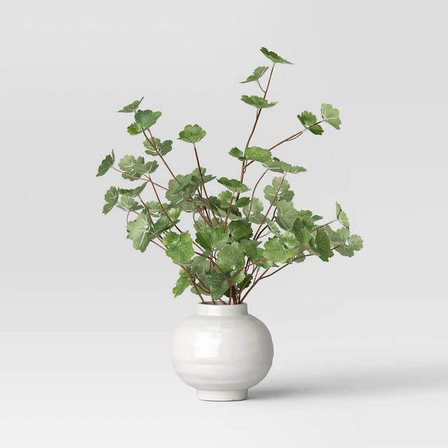 Faux Green Leaf Arrangement