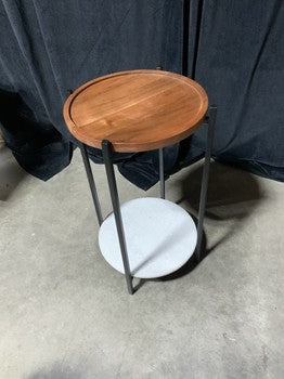 Wood and Stone Side Table- Local Pick Up Only