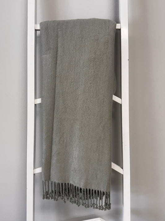 Sage Bamboo Tassel Throw