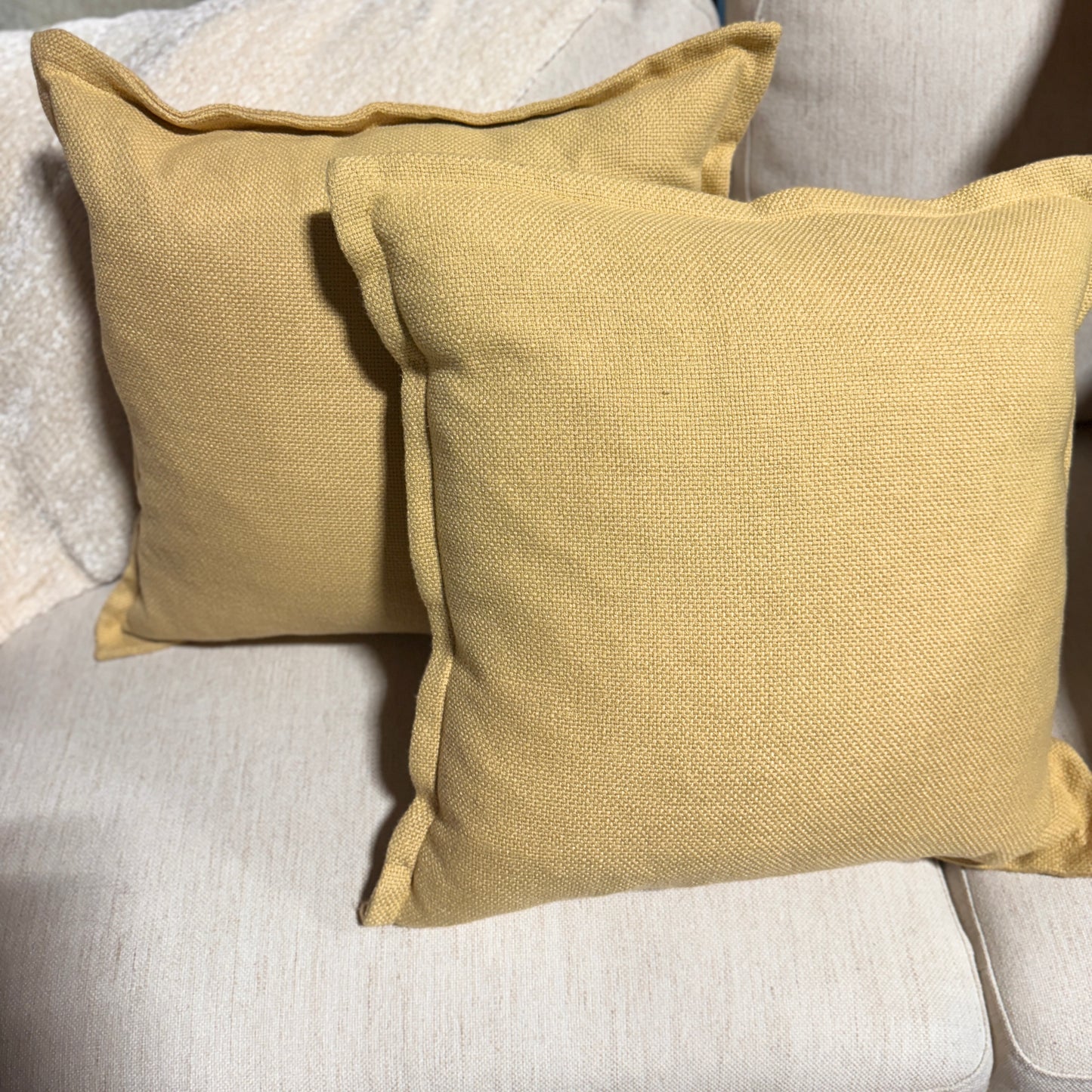 Muted Yellow Accent Pillow- Set of 2