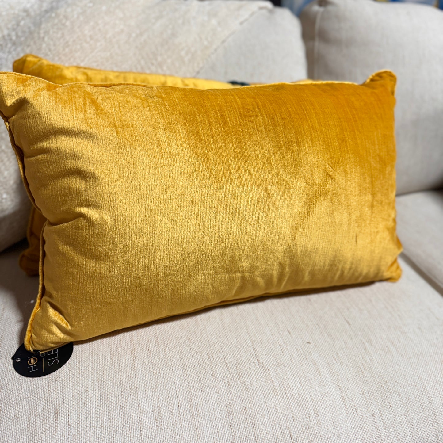 Gold Lumbar Accent Pillow Set of 2