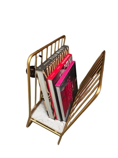 Gold & Marble Magazine Rack - Open Box