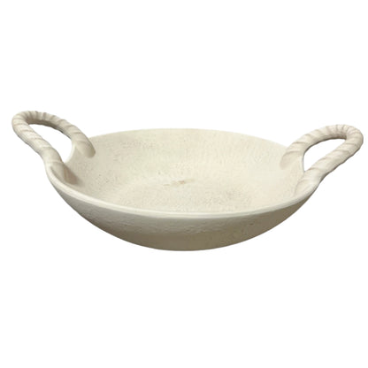 Braided Handle Ceramic Bowl – 18”-OPEN BOX