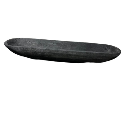 Hand-Carved Black Wood Bowl-OPEN BOX