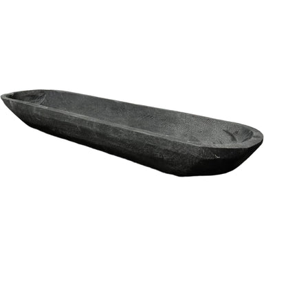 Hand-Carved Black Wood Bowl-OPEN BOX