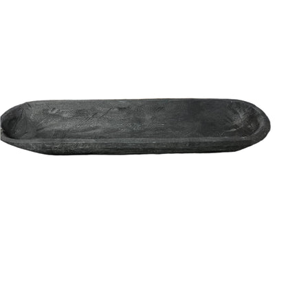 Hand-Carved Black Wood Bowl-OPEN BOX