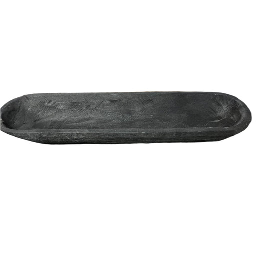 Hand-Carved Black Wood Bowl-OPEN BOX
