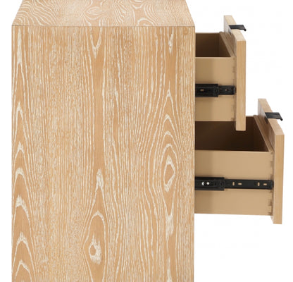 Art Deco Design Wood & Oak Veneer Nightstand