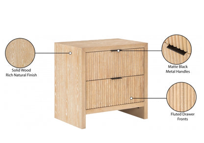 Art Deco Design Wood & Oak Veneer Nightstand