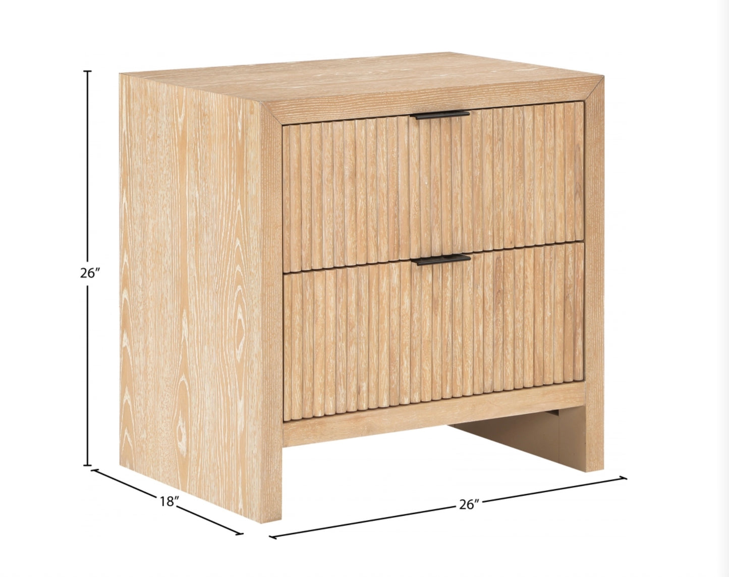 Art Deco Design Wood & Oak Veneer Nightstand