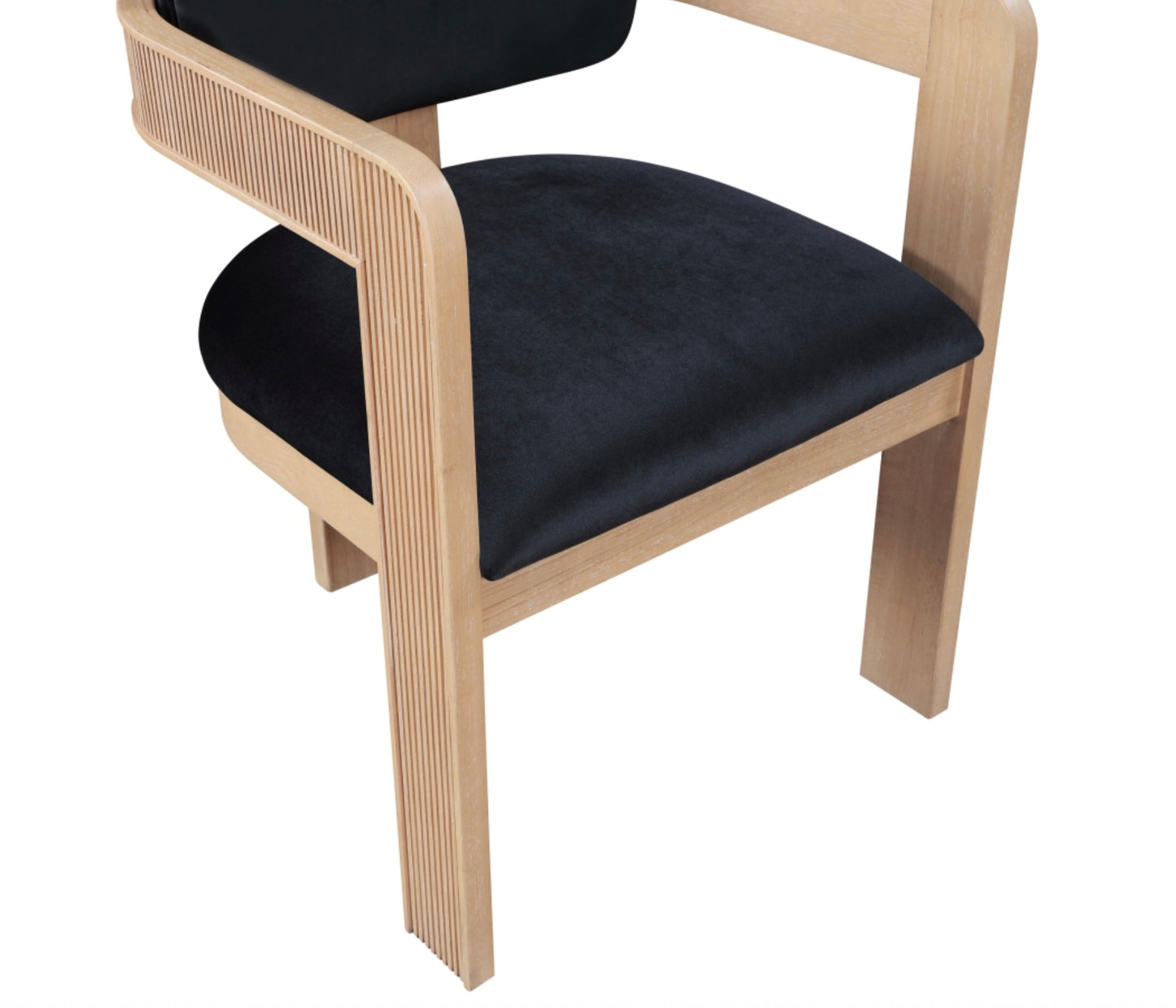 Fluted Velvet Upholstered Dining Chair (Set of 2)