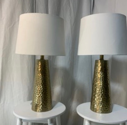 Gold Metal Lamp (set of 2)- Local Pick Up Only