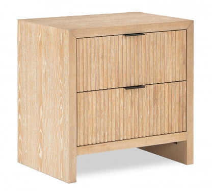 Art Deco Design Wood & Oak Veneer Nightstand