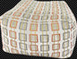 Multi Colored Pouf Ottoman-Open Box