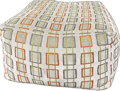 Multi Colored Pouf Ottoman
