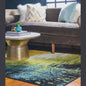 Light Green and Blue Lyon Rectangle Area Rug