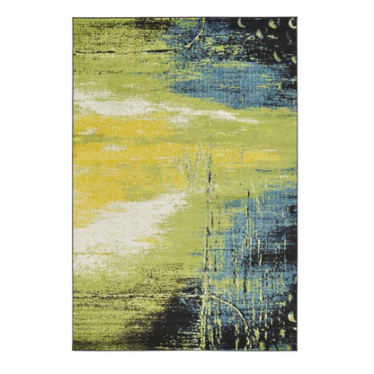 Light Green and Blue Lyon Rectangle Area Rug