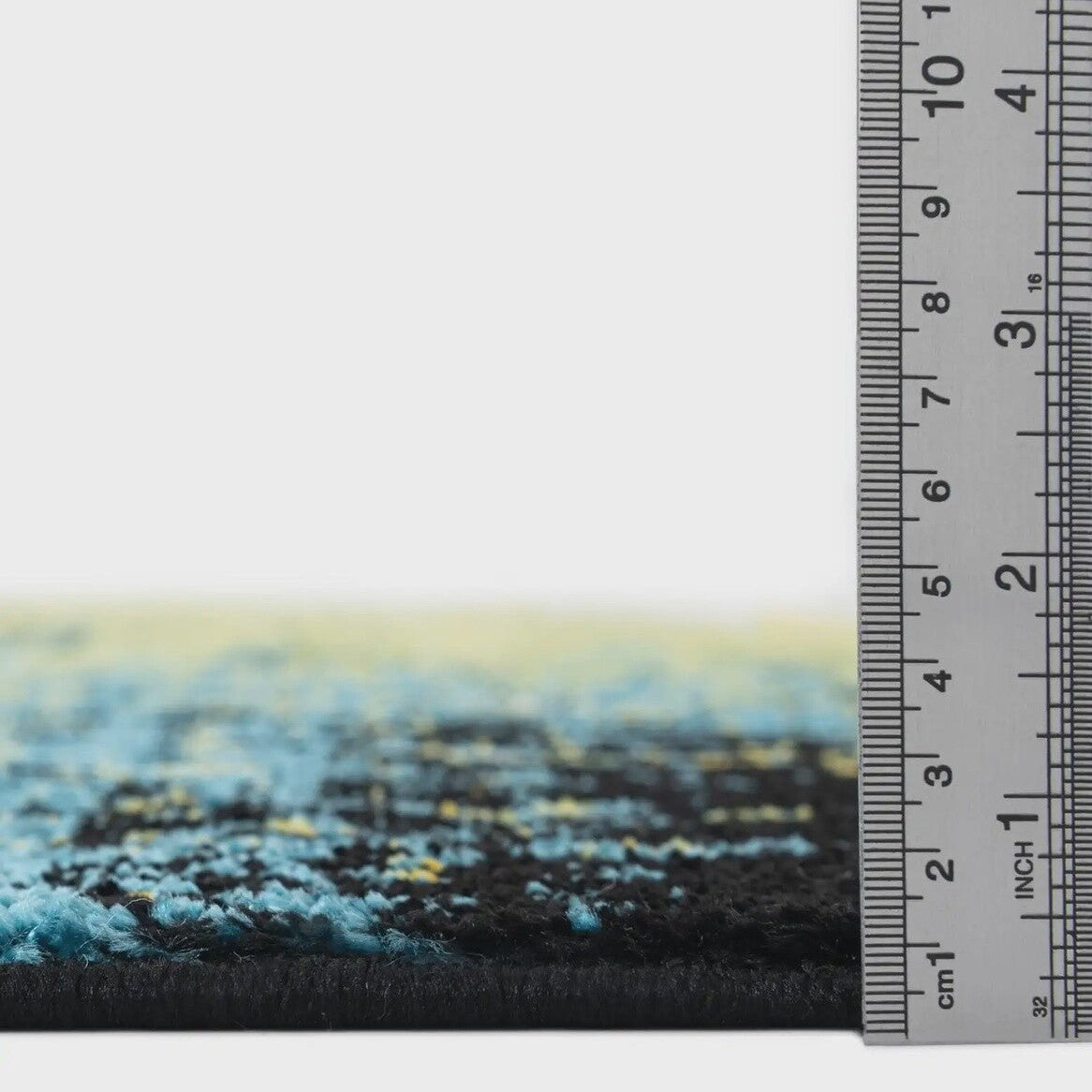 Light Green and Blue Lyon Rectangle Area Rug