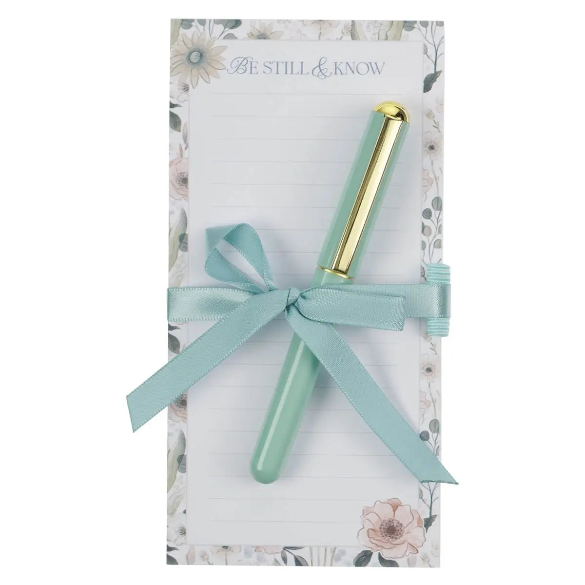 Teal Meadow Magnetic Notepad and Pen Gift Set