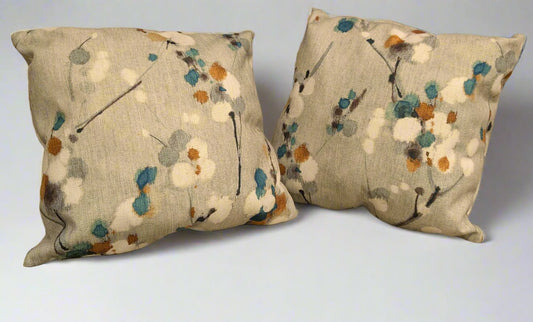 Watercolor Flower Pillows (Set of 2)