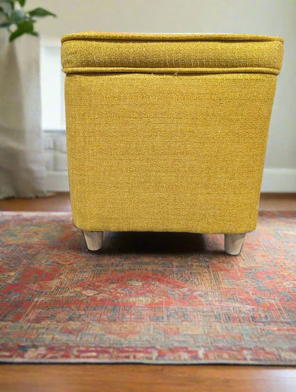 Yellow Storage Ottoman- LOCAL PICK UP ONLY