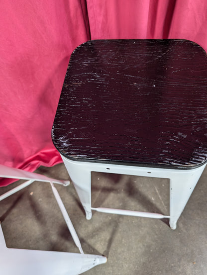 Black and White Bar Stools (Set of 2)-Local Pick Up Only