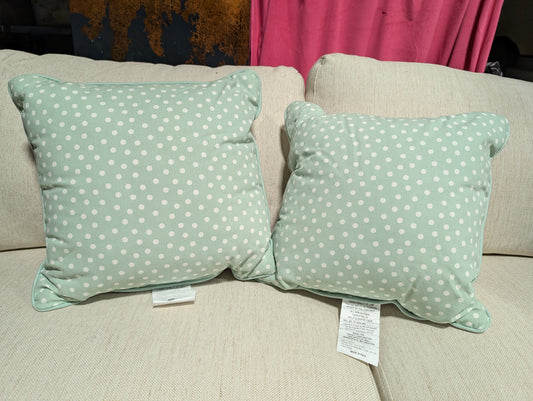 Mint & White Geometric Pillows (Set of 2)-