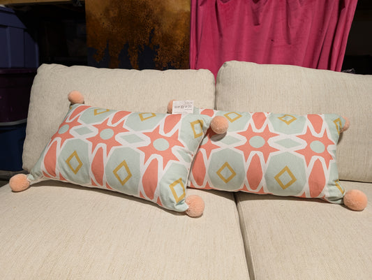 Bright Aztec Lumbar Pillows (Set of 2)