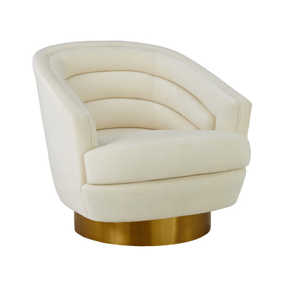 Padded Velvet Swivel Chair