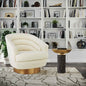 Padded Velvet Swivel Chair