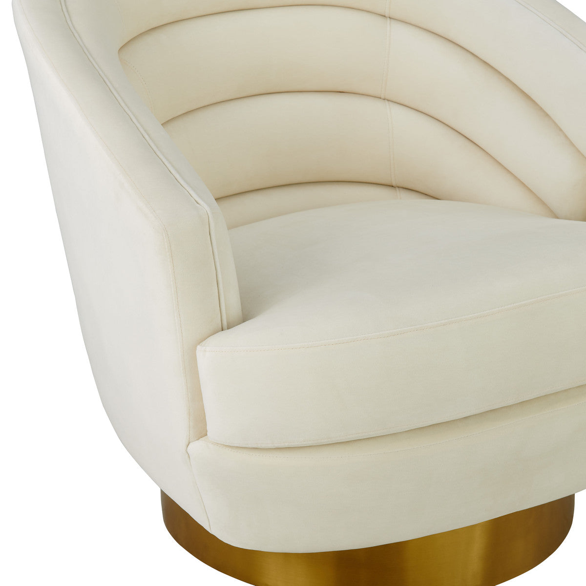 Padded Velvet Swivel Chair