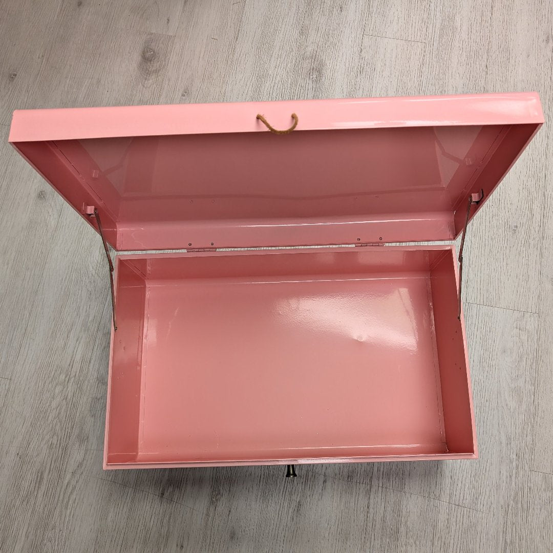 Pink Metal Storage Bin- Local Pick Up Only