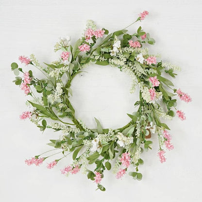 Pink & Cream Flower Wreath