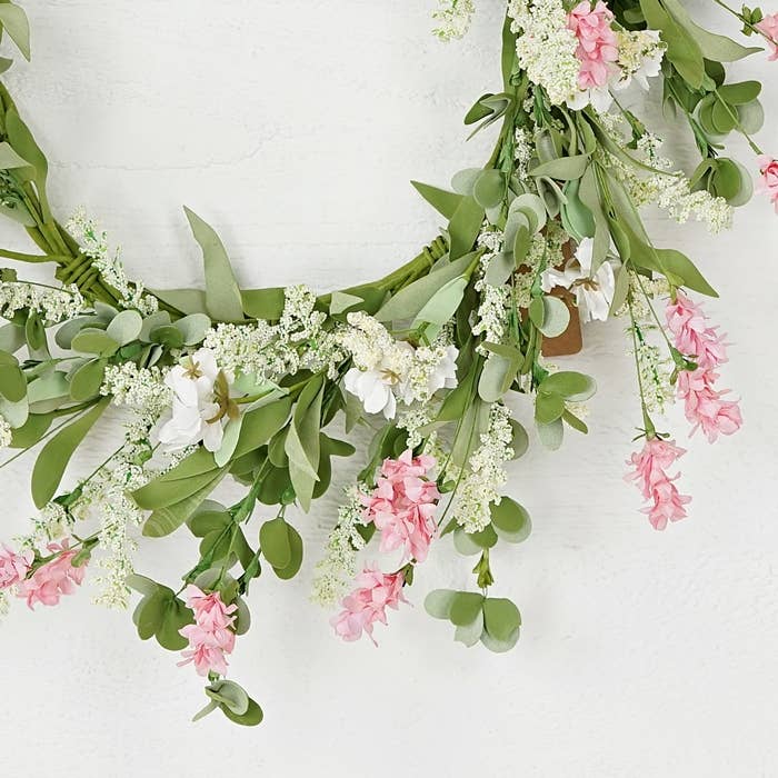 Pink & Cream Flower Wreath