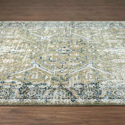 Vintage Blue Runner Rug- 3’ x 6’