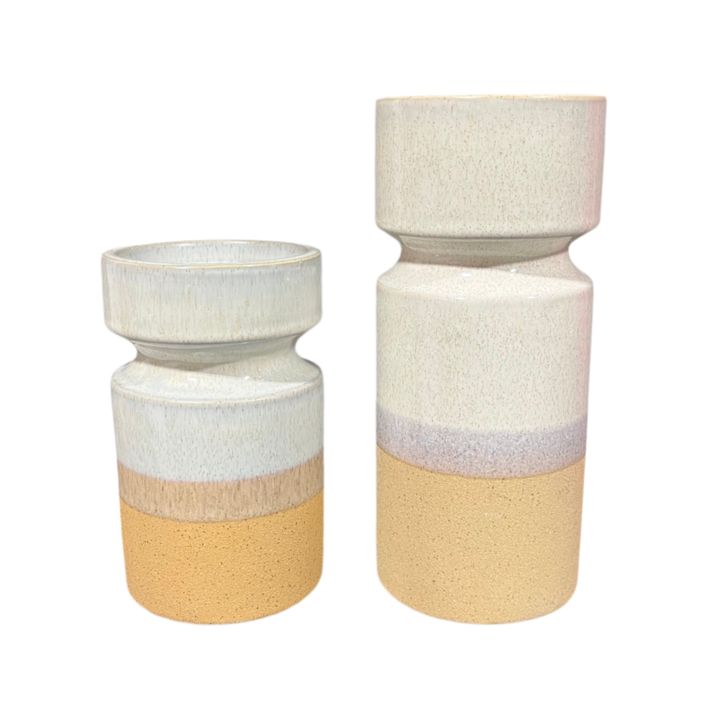 3 Tone Candle Holders, Set of 2