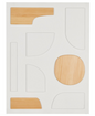 White Wood Geometric Wall Decor