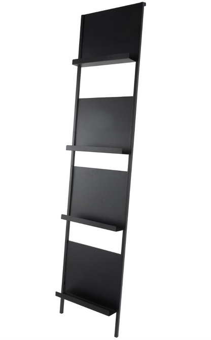 Black Metal Tall 4 Slot Magazine Rack Holder