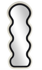 Black Velvet Wavy Wall Mirror