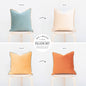 Set of four pillows showing front and back views with 'Mix & Match 2-Pack' text.