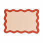 Scalloped Edge Rust and Orange Placemat- Set of 4